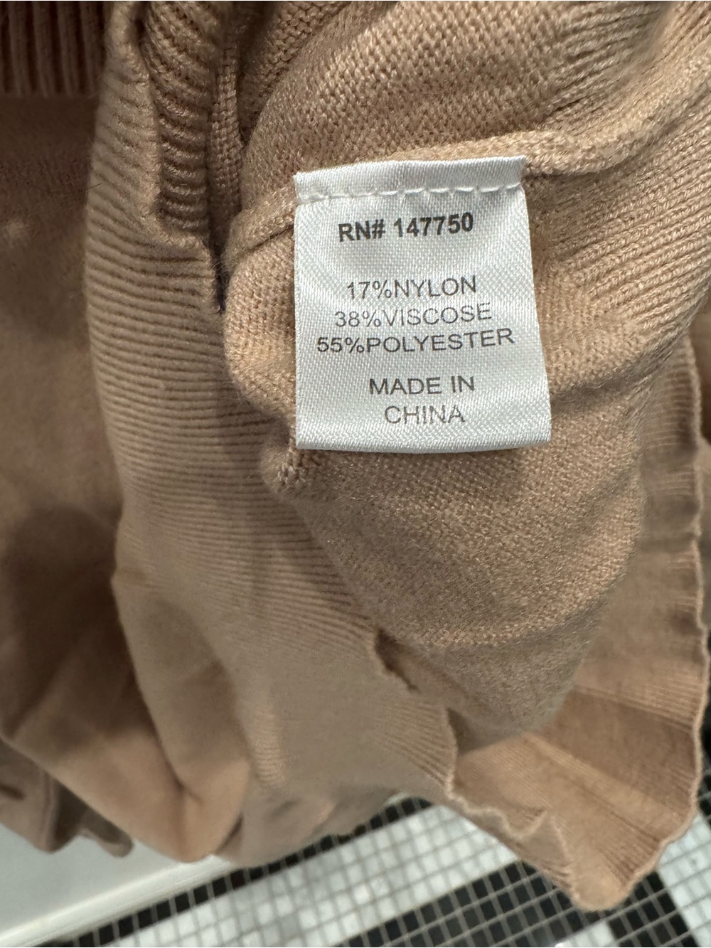 Cezele Beige Turtleneck Sweater Button Shoulder Detail Soft Neutral Pullover - Picture 4 of 5